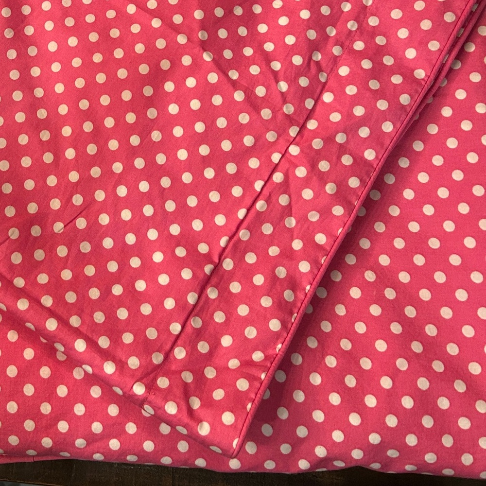 Pottery Barn Kids Twin Duvet Cover & Standard Sh Set Pink Polka Dots